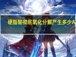 硬脂酸彻底氧化分解产生多少ATP