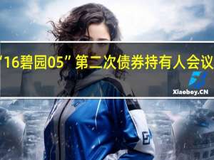 碧桂园启动“16碧园05”第二次债券持有人会议 拟增加40日宽限期