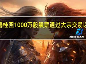 碧桂园1000万股股票通过大宗交易以每股0.775港元成交