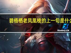 碧梧栖老凤凰枝的上一句是什么