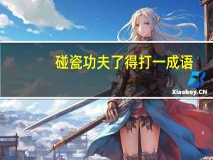 碰瓷功夫了得打一成语（刮瓷功夫了得打一成语）
