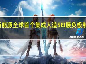 碳一新能源全球首个集成人造SEI膜负极制造项目投产