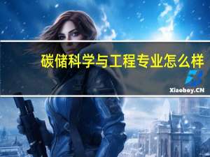 碳储科学与工程专业怎么样