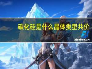 碳化硅是什么晶体类型共价（碳化硅是什么晶体）