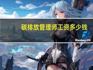 碳排放管理师工资多少钱