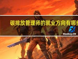 碳排放管理师的就业方向有哪些