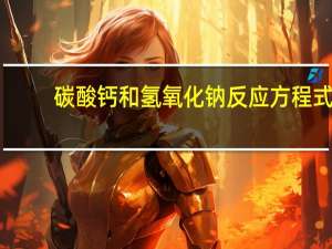 碳酸钙和氢氧化钠反应方程式