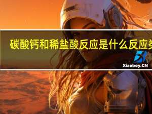 碳酸钙和稀盐酸反应是什么反应类型