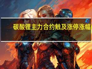 碳酸锂主力合约触及涨停涨幅6.97%现报164950元/吨