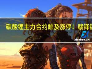 碳酸锂主力合约触及涨停！赣锋锂业：目前还是比较博弈的市场阶段