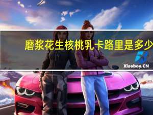 磨浆 花生核桃乳卡路里是多少