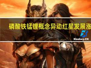 磷酸铁锰锂概念异动 红星发展涨停