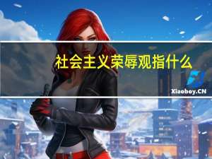 社会主义荣辱观指什么