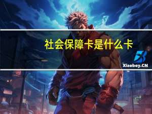社会保障卡是什么卡