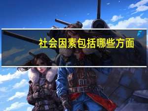 社会因素包括哪些方面