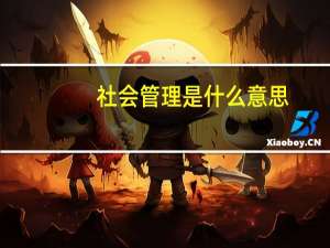 社会管理是什么意思