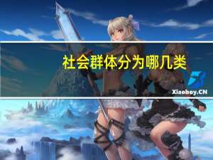 社会群体分为哪几类