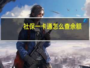 社保一卡通怎么查余额（社保一卡通怎么查询余额）