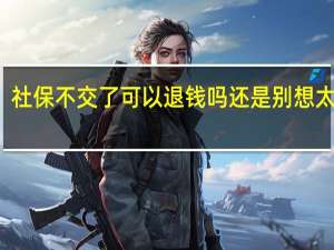 社保不交了可以退钱吗 还是别想太多了