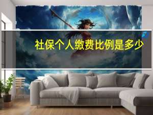 社保个人缴费比例是多少