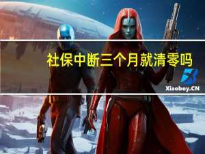 社保中断三个月就清零吗