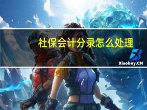 社保会计分录怎么处理