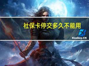 社保卡停交多久不能用