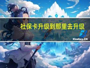 社保卡升级到那里去升级