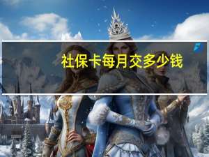 社保卡每月交多少钱