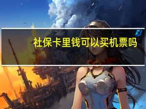 社保卡里钱可以买机票吗