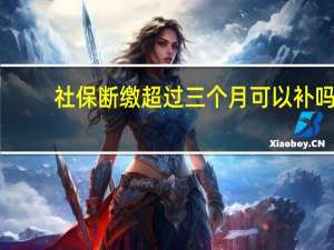 社保断缴超过三个月可以补吗