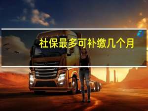 社保最多可补缴几个月
