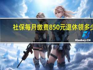 社保每月缴费850元退休领多少