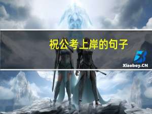 祝公考上岸的句子