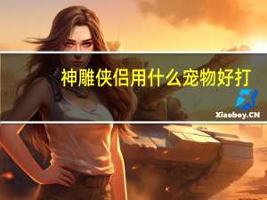 神雕侠侣用什么宠物好打
