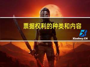 票据权利的种类和内容