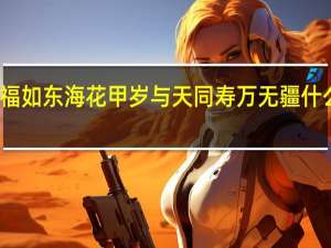 福如东海花甲岁与天同寿万无疆什么意思