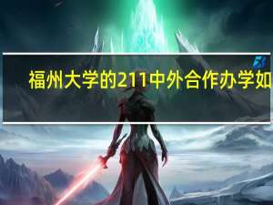 福州大学的211中外合作办学如何
