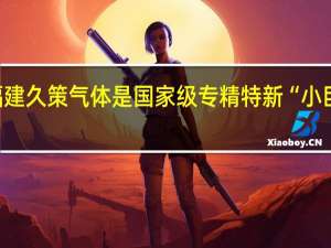 福建久策气体是国家级专精特新“小巨人”吗