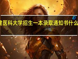 福建医科大学招生一本录取通知书什么时可收到