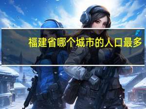 福建省哪个城市的人口最多