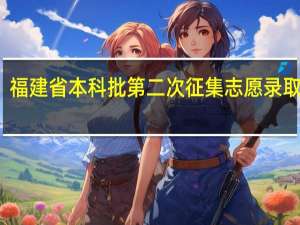 福建省本科批第二次征集志愿录取时间