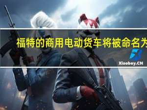 福特的商用电动货车将被命名为E-Transit 将于11月12日首次亮相