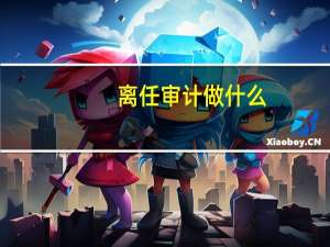 离任审计做什么