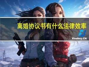 离婚协议书有什么法律效率