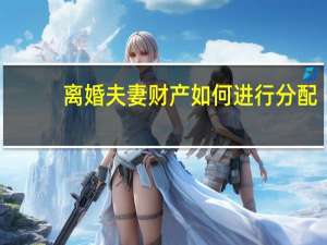 离婚夫妻财产如何进行分配