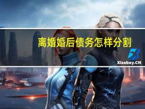 离婚婚后债务怎样分割
