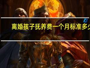 离婚孩子抚养费一个月标准多少