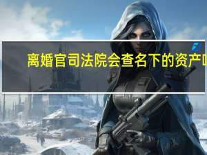 离婚官司法院会查名下的资产吗
