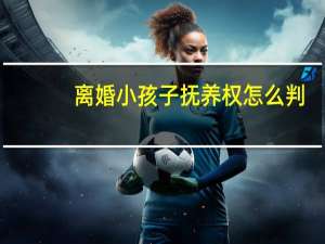 离婚小孩子抚养权怎么判